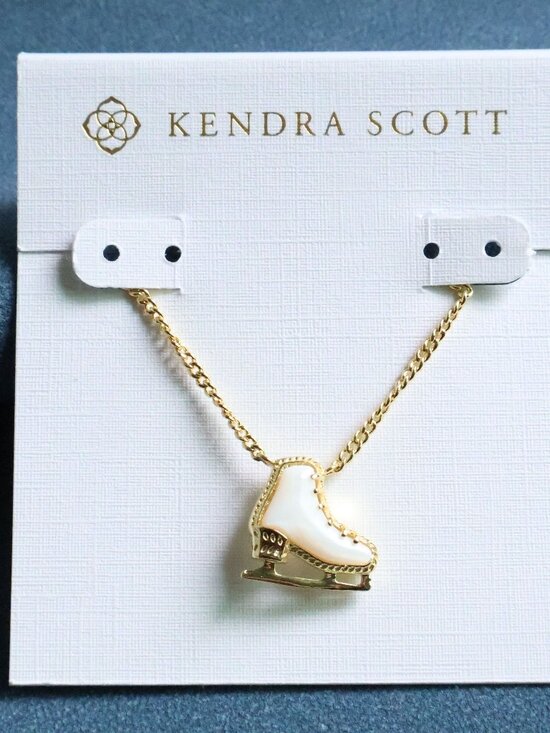 Kendra Scott Jewelry - Kendra Scott Ice Skate Necklace - Gold & White Mother--Pearl